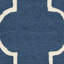 Tapis bleu marine / ivoire en laine à motif géométrique Cannen-1901854143
