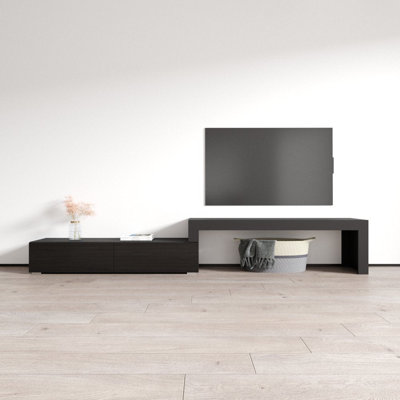 Meuble télé 17,7 po avec éclairage à DEL 16 couleurs, finition ultrabrillante