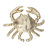 Kearria 7" W Handmade Aluminum Crab Figurine-1268582467