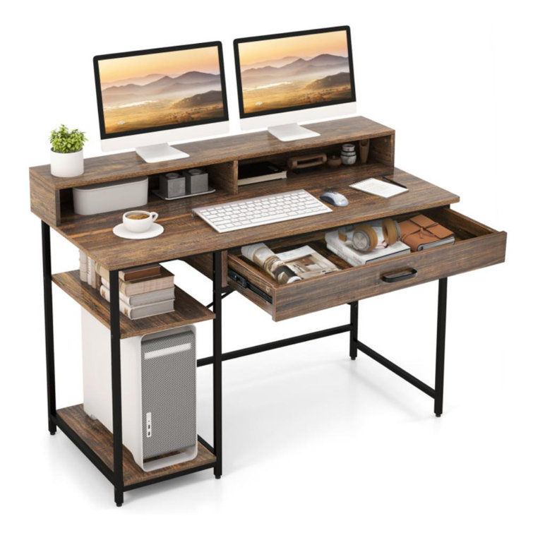 17 Stories Tayibah 78 Extra Long Desk Two Person Desk Large Desk & Reviews  - Wayfair Canada