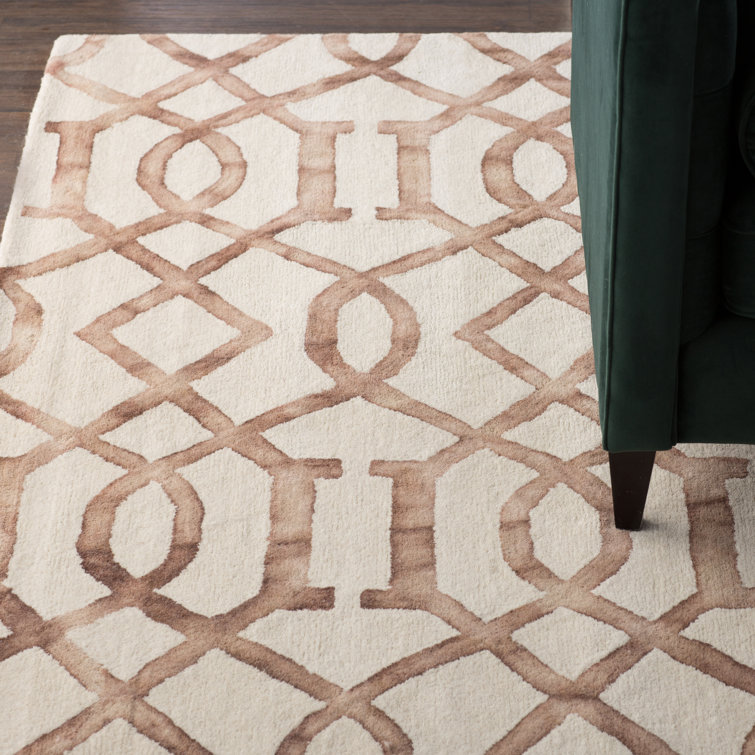 Xiong Hand Tufted Wool Geometric Rug