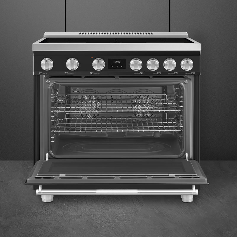 SMEG 36" Professional Induction Range, Induction, Anthracite