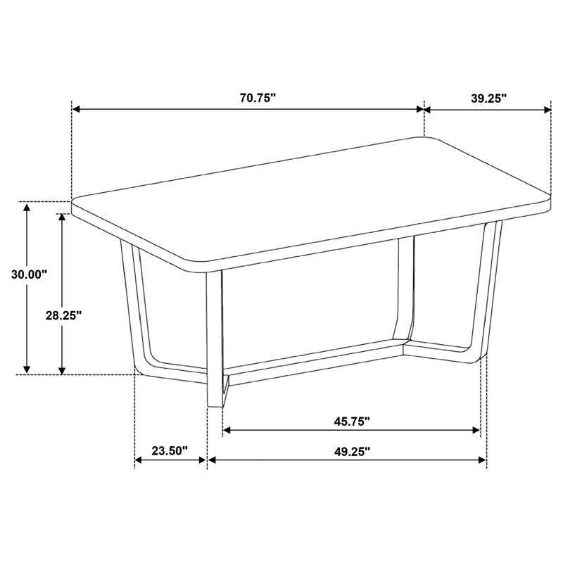 Table de salle à manger rectangulaire Nena