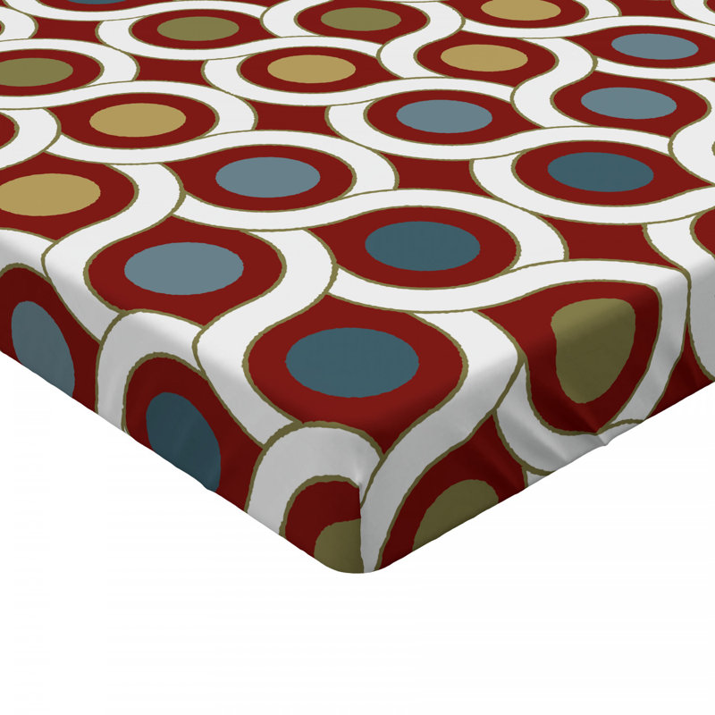 Microfiber Geometric Fitted Sheet, Queen Fitted Sheet
