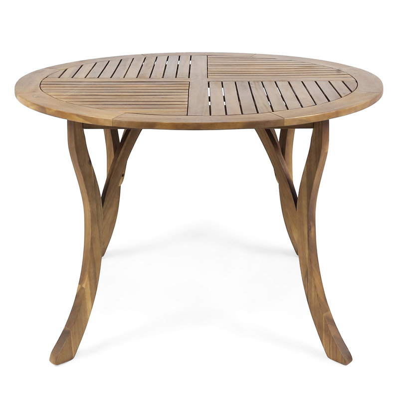 47.02 - Inch Outdoor Wood Table With Finish, Exquisite Craftsmanship, Solid Frame, Patio Use Table, And Heavy, Smooth Lines, Decor