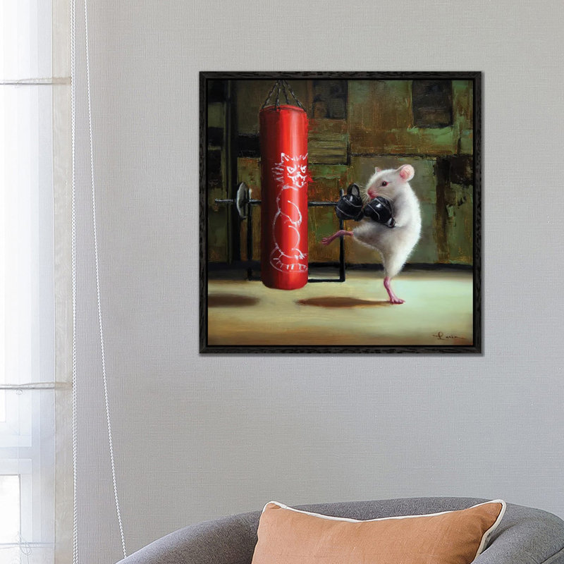 Gym Rat by Lucia Heffernan - Gallery-Wrapped Canvas Giclée on Canvas, Black Floater Framed, 66.04 cm H x 66.04 cm W