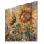 Jaune tournesol symphonie III - imprimé floral de tournesol sur bois de pin naturel-588668802