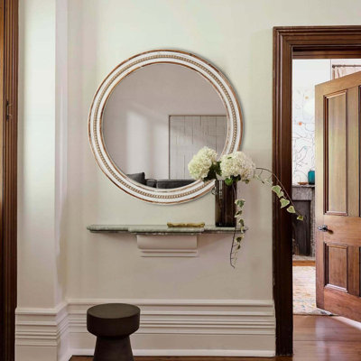 Miroirs décoratifs ronds en bois