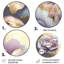 Fleur mauve simple - art floral rond en métal-109693271