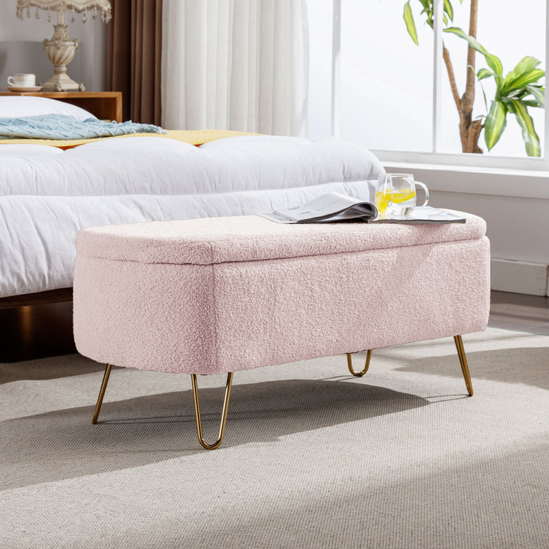 Banc de rangement Narding, Rose