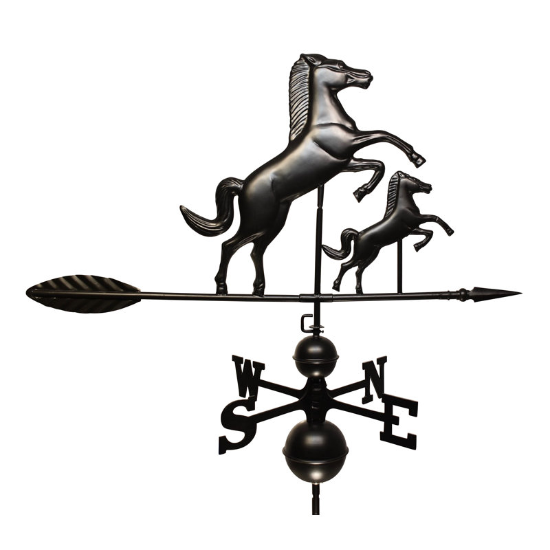 Girouette cheval et colt, Noir