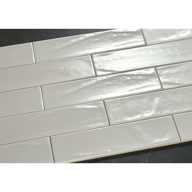 Mason 3" x 12" Ceramic Subway Tile, Silver
