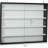 HOMCOM 5-Tier Display Cabinet, Glass Display Case with 2 Doors and Adjustable Shelves, Wall-Mounted, Black, White