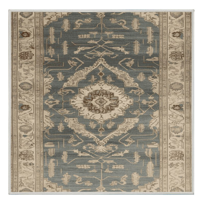 Machine Washable Art Deco Beige Area Rug