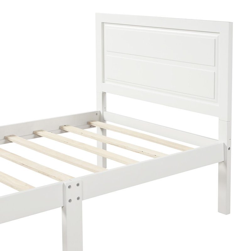 Lit plateforme simple Mervela, Blanc