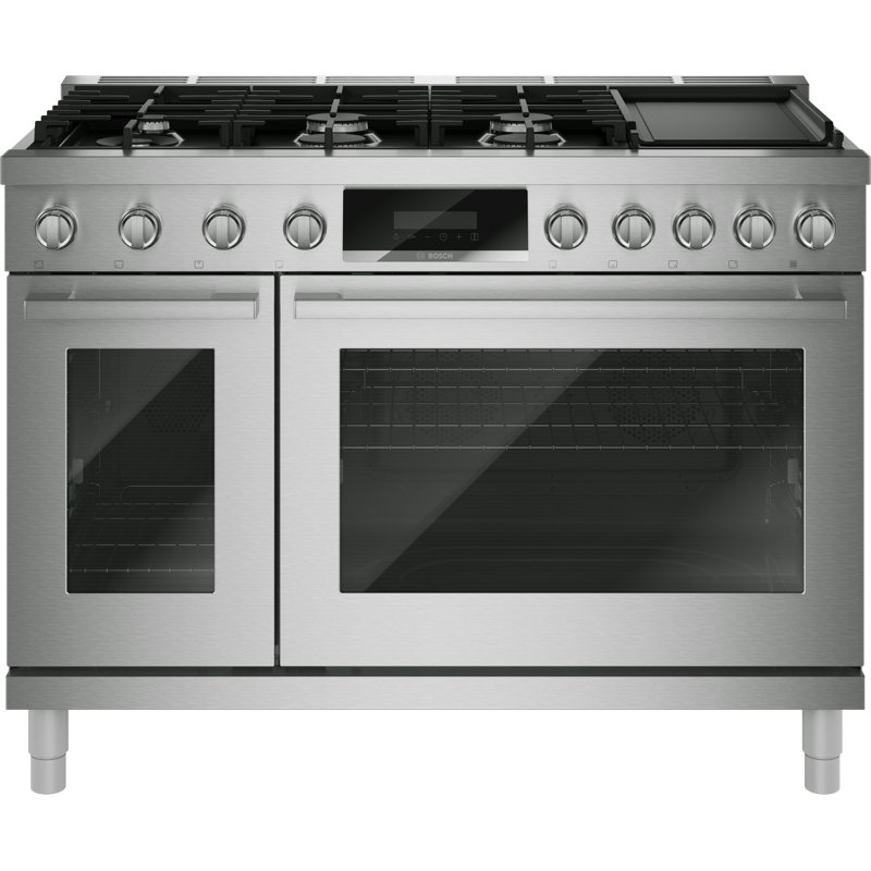 800 Series, 48" Industrial Style Dual Fuel Range, SS