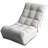 Lazy For Leisure Time - Suitable Dormitory Gray Metal & Linen Folding Reclining Chair , Comfortable Adjustable Back