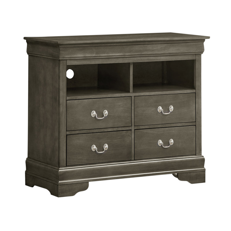 Commode média Louis Phillipe, gris, Gris