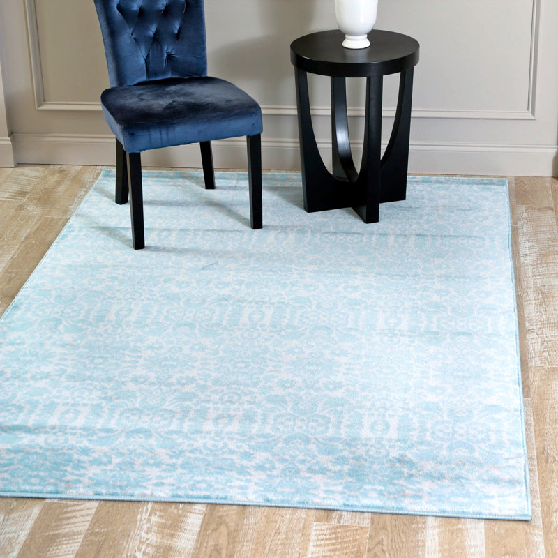Tapis intérieur / extérieur bleu Mogos, Rectangle 5 pi x 7 pi