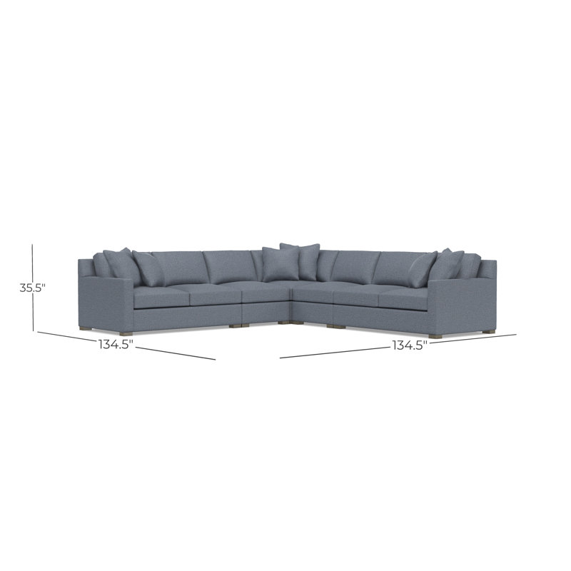 Kelsey Sectional, Dark Gray Polyester
