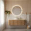 Ensemble de meuble-lavabo mural 48 po avec lavabo rond en céramique et 2 tiroirs-586211048
