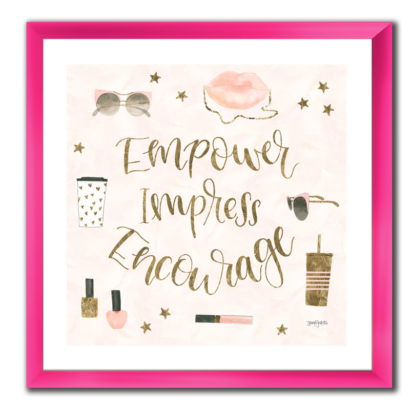 « glam rose ladies v »-cadre photo sur toile, Encadré rose, H 16 po x l 16 po x P 1 po