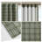 Plaid Rod Pocket And Back Tab Curtain Panel With Fleece Lining 50X84"-1004274962