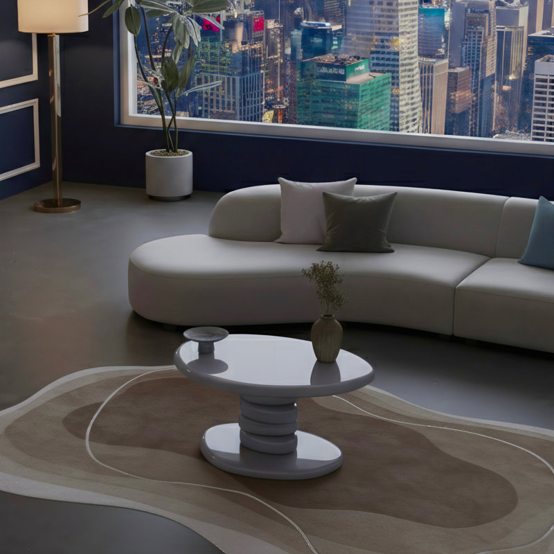 Table de bout Modern Cobblestone, 30, Gris, Gris
