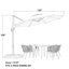 Parasol extérieur rond en porte-à-faux avec base en acier Reshef 120-1192185326