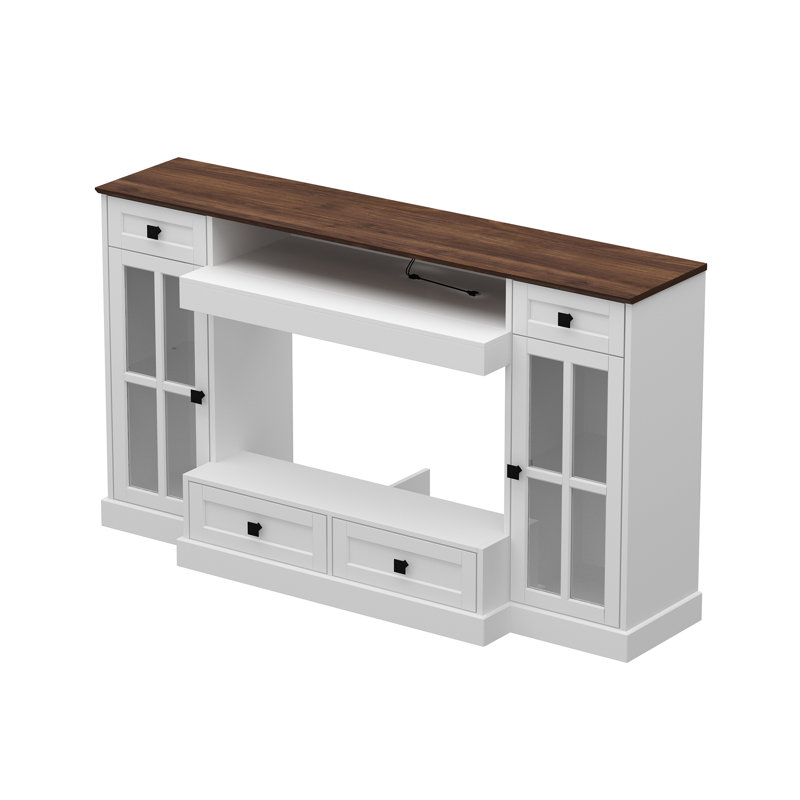 Fireplace TV Stand with LED Lights