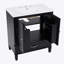 30" Bathroom Vanity with Sink Vintage Style, Multi-functional Storage Space, Door Shelf, Soft-closing Door, Black-23313134