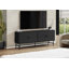 Meuble télé, 60 po, console, meuble multimédia, armoire de rangement, salon, métal stratifié, contemporain, moderne