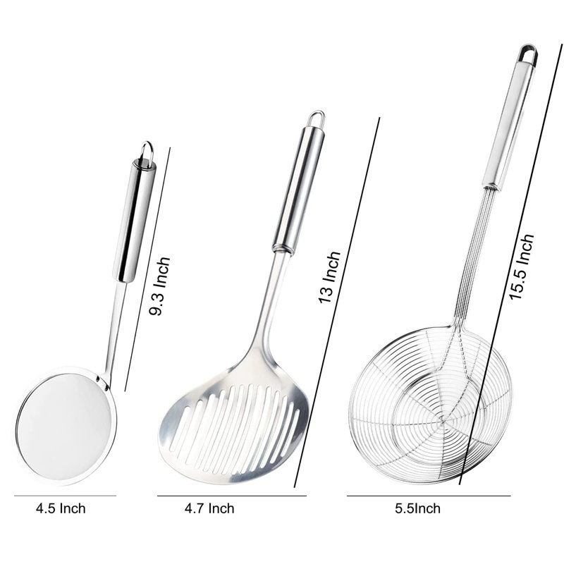 Solid Stainless Steel Spider Strainer Skimmer Ladle