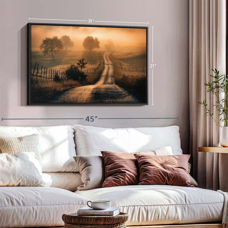 Nature, impression sur toile «Field Of Fog», H 21 po x l 31 po