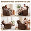 Fauteuil inclinable en cuir brun-1322252799