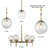 Mercer41 Marvaa Oxidized Aged Brass With Clear Vanity Light-1383307317