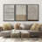Mid Century Modern Boho "Disgressed Grunge Geometric Arch Circle Lines Artwork, Abstract Cozy Neutral Wall Pictures, Framed Canvas Giclée Print 3 Pieces Wall Art" 16"x24"x3 pcs, 24"x36"x3 pcs-84974939-84974942