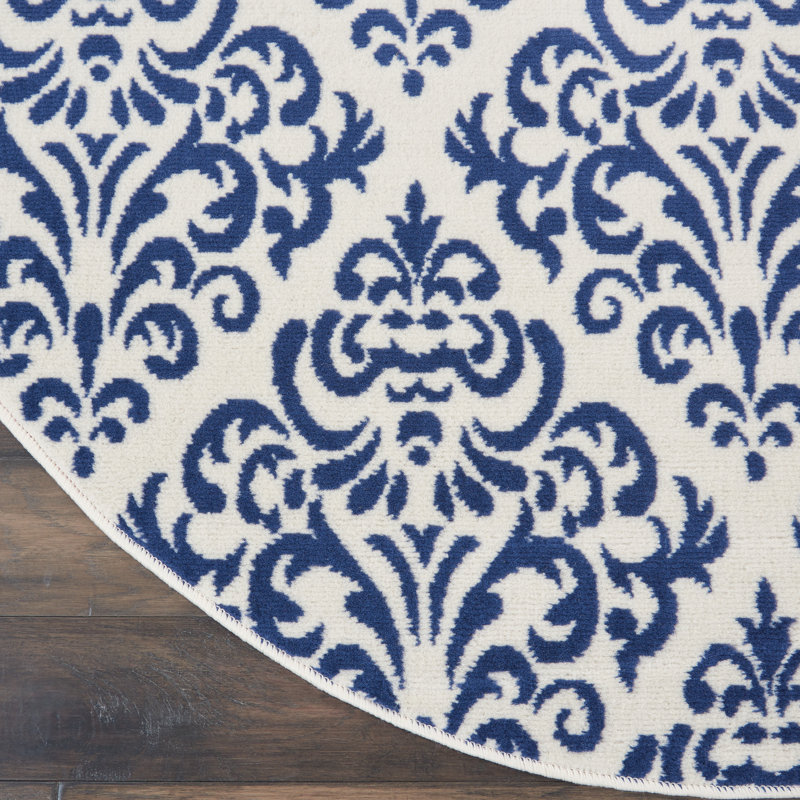 Tapis blanc Bo, Rond 5 pi 3 po