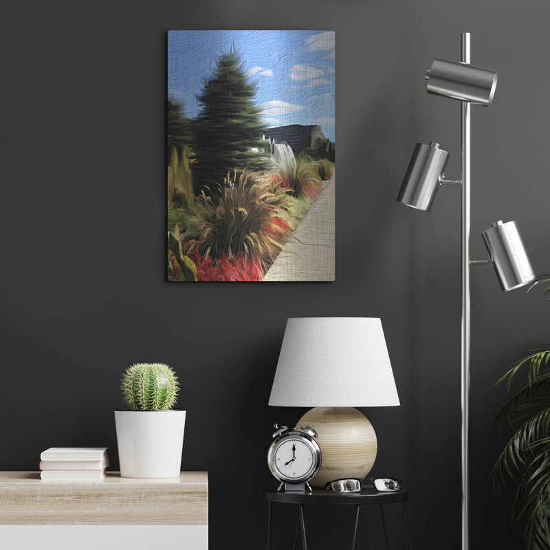Art mural en métal luxueux «On Shakey Ground» par Dante Plata, 16 po x 24 po, H 24 po x l 16 po