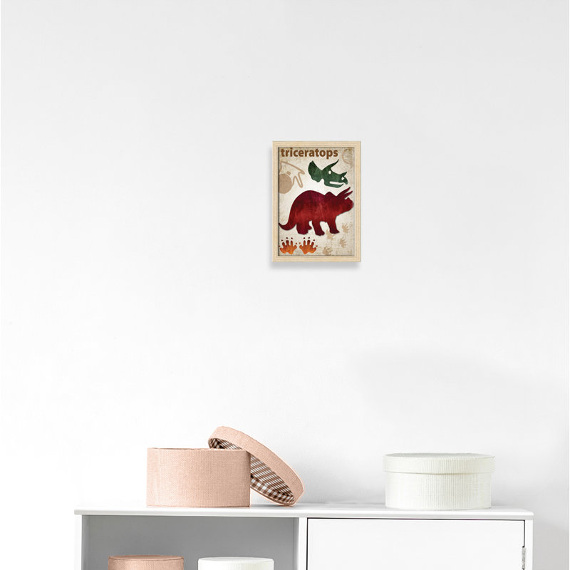 Adhésif décoratif dinosaures-04 ', H 15 po x l 11 po x P 1,1875 po, Cadre boîte beige