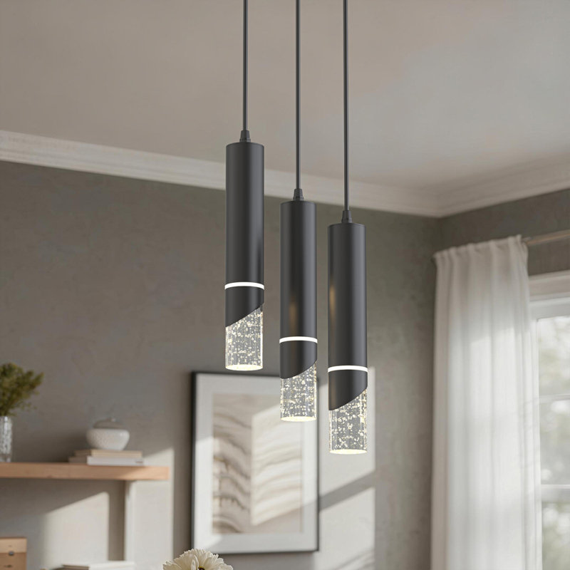 3 - Light Cluster Pendant Flush Mount Ceiling Lighting For Kitchen Island Dining Room