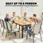 Rectangular Metal Outdoor Dining Table , 180cm cm W 86cm cm D-2033061887