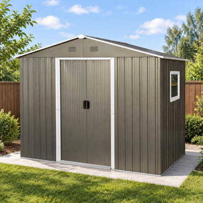 8 Ft. X 6 Ft. Outdoor Metal Storage Shed With Window