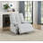 Reclining Chair Light Gray Velvet Upholstery Square Tufted Back Pillowtop-93162521