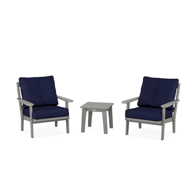 Mission 3-Piece Deep Seating Set, Mahogany, Spa