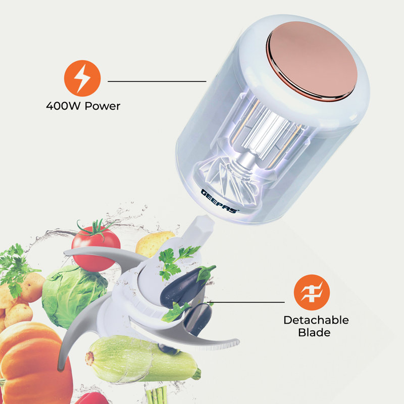 Geepas 1000W Omelette Maker & 400W Mini Food Processor Combo
