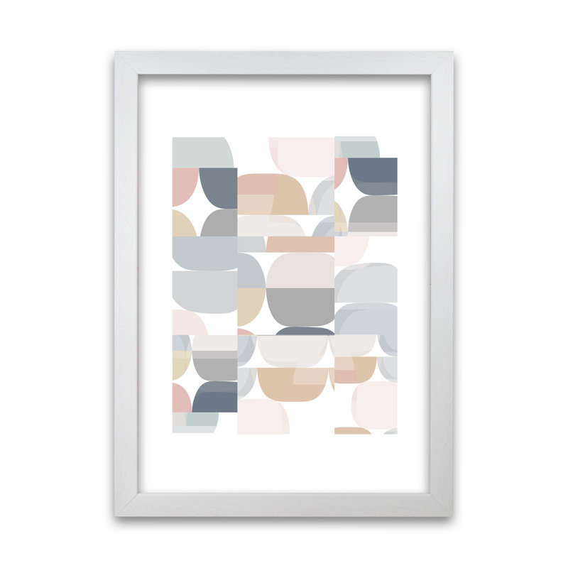 Light Desaturated Abstract - Print, White Frame, 84cm H x 59cm W x 3cm D