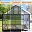Outdoor Aluminum Polycarbonate Greenhouse With Ventilation And Rain Gutter, Walk In Greenhouse For Outdoors, Backyard, Garden-105760808
