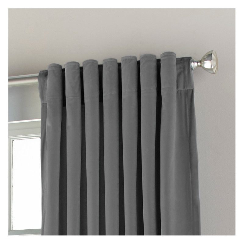 Room Darkening Curtain Single Panel, 52" W x 95" L, Gray