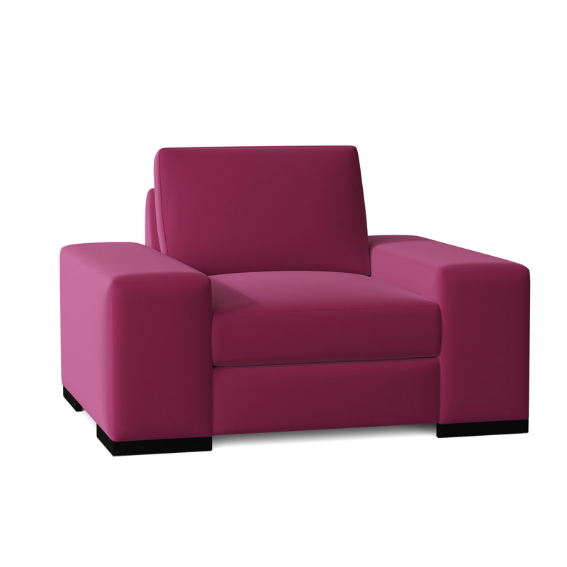 Fauteuil club Harrison, Rose Klein, Noir, Plumes / duvet